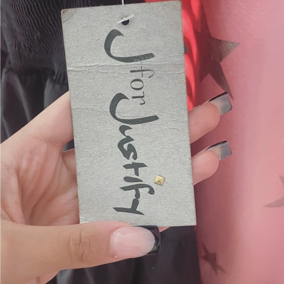 J for Justify Black Puff Sleeve Sweetheart Sundress - Picture 2 of 2